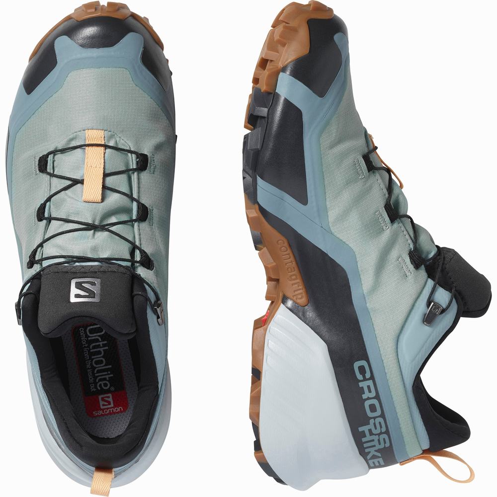 Chaussures Randonnée Salomon Cross Hike Gore-tex Femme Turquoise Noir | France-4869130