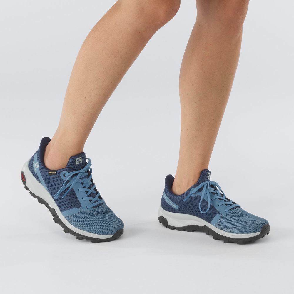 Chaussures Randonnée Salomon Outbound Prism Gore-tex Femme Bleu | France-0671234