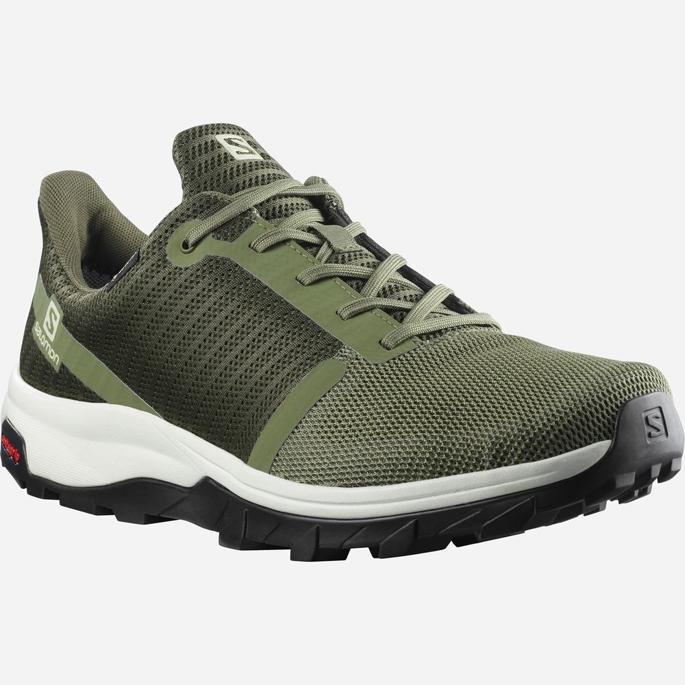 Chaussures Randonnée Salomon Outbound Prism Gore-tex Homme Vert Foncé Vert Olive | France-3762109