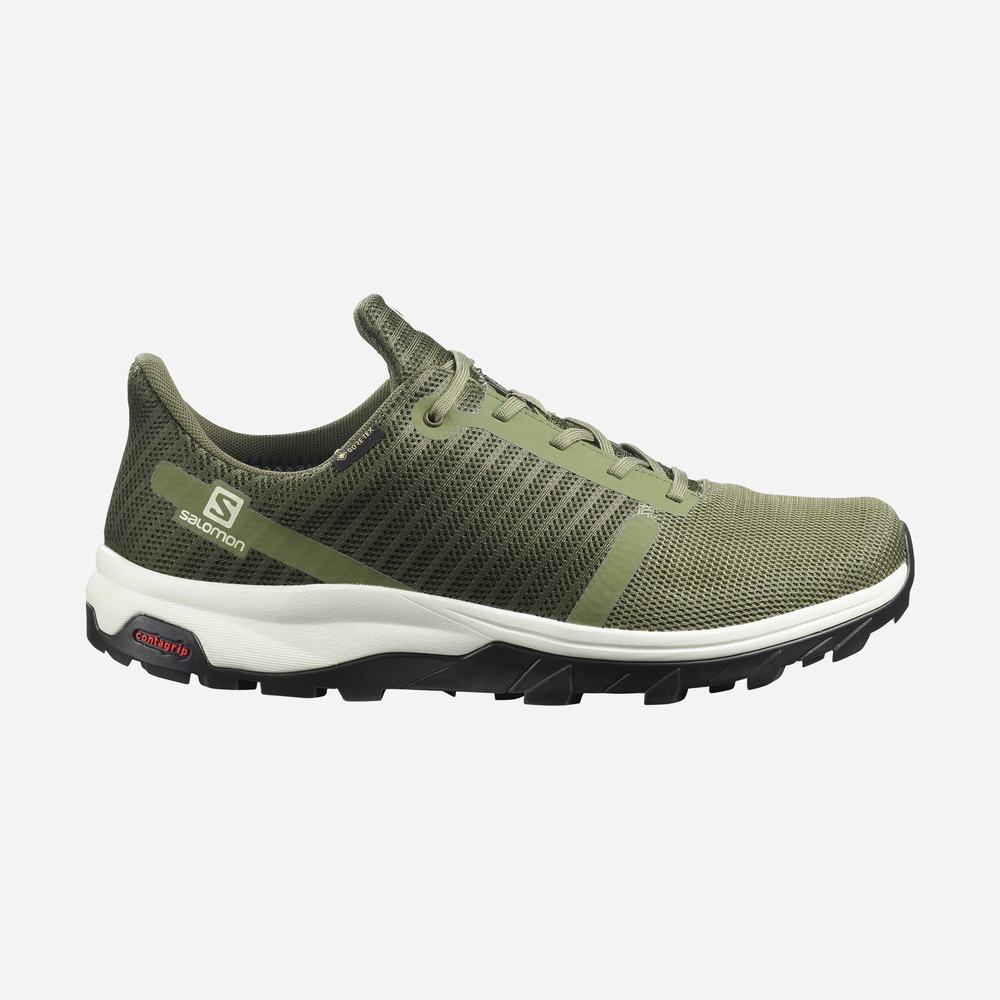 Chaussures Randonnée Salomon Outbound Prism Gore-tex Homme Vert Foncé Vert Olive | France-3762109