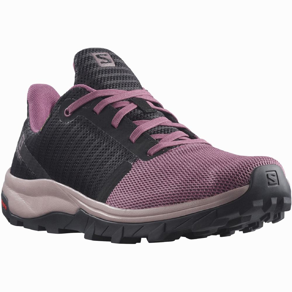 Chaussures Randonnée Salomon Outbound Prism Gore-tex Femme Violette Noir | France-3914280