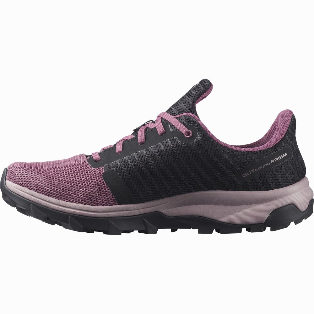 Chaussures Randonnée Salomon Outbound Prism Gore-tex Femme Violette Noir | France-3914280