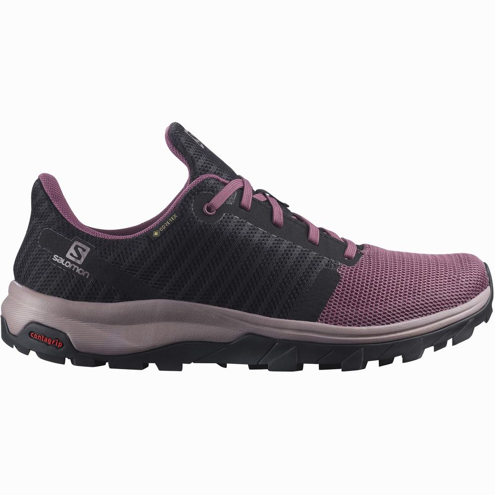 Chaussures Randonnée Salomon Outbound Prism Gore-tex Femme Violette Noir | France-3914280