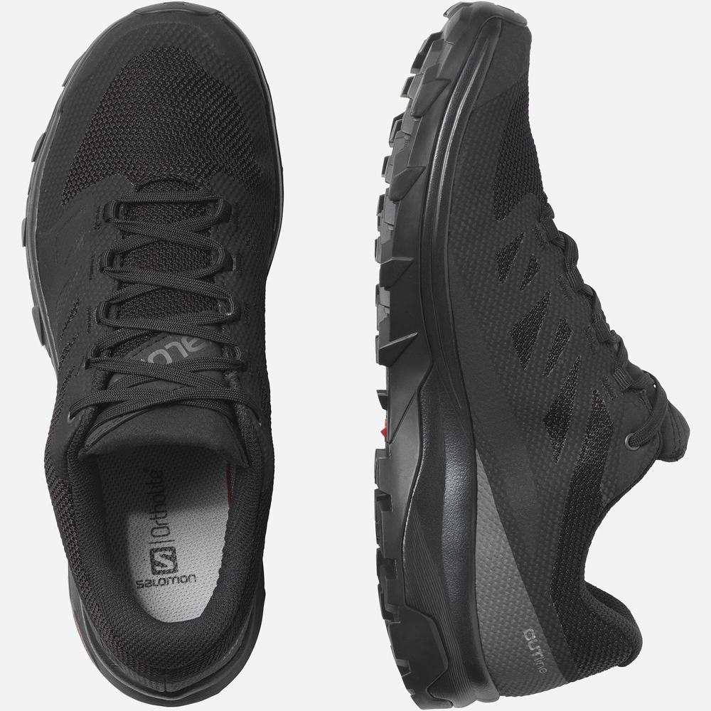 Chaussures Randonnée Salomon Outline Gore-tex Homme Noir | France-3648597