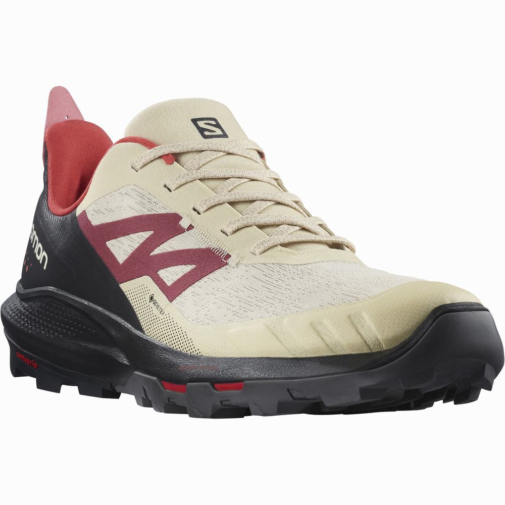 Chaussures Randonnée Salomon Outpulse Gore-tex Homme Beige Noir Rouge | France-1386092