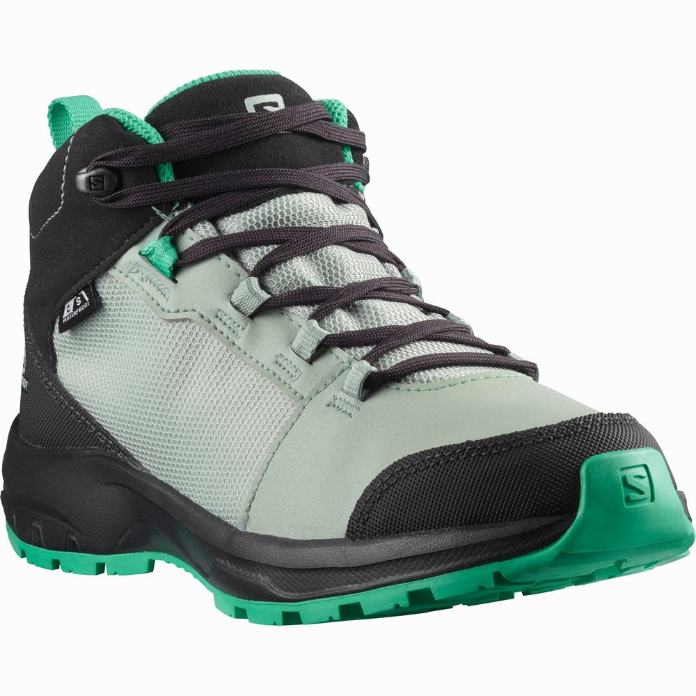 Chaussures Randonnée Salomon Outward Climasalomon™ Imperméables Enfant Turquoise Clair Grise Menthe | France-3879062