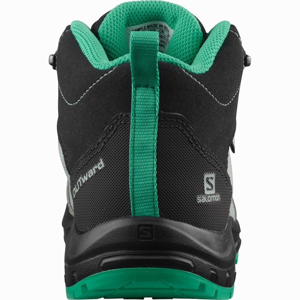 Chaussures Randonnée Salomon Outward Climasalomon™ Imperméables Enfant Turquoise Clair Grise Menthe | France-3879062