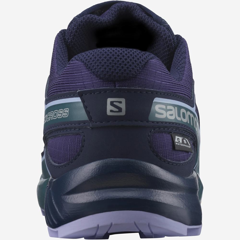 Chaussures Randonnée Salomon Speedcross Climasalomon™ Imperméables Enfant Violette Bleu Lavande | France-0673982