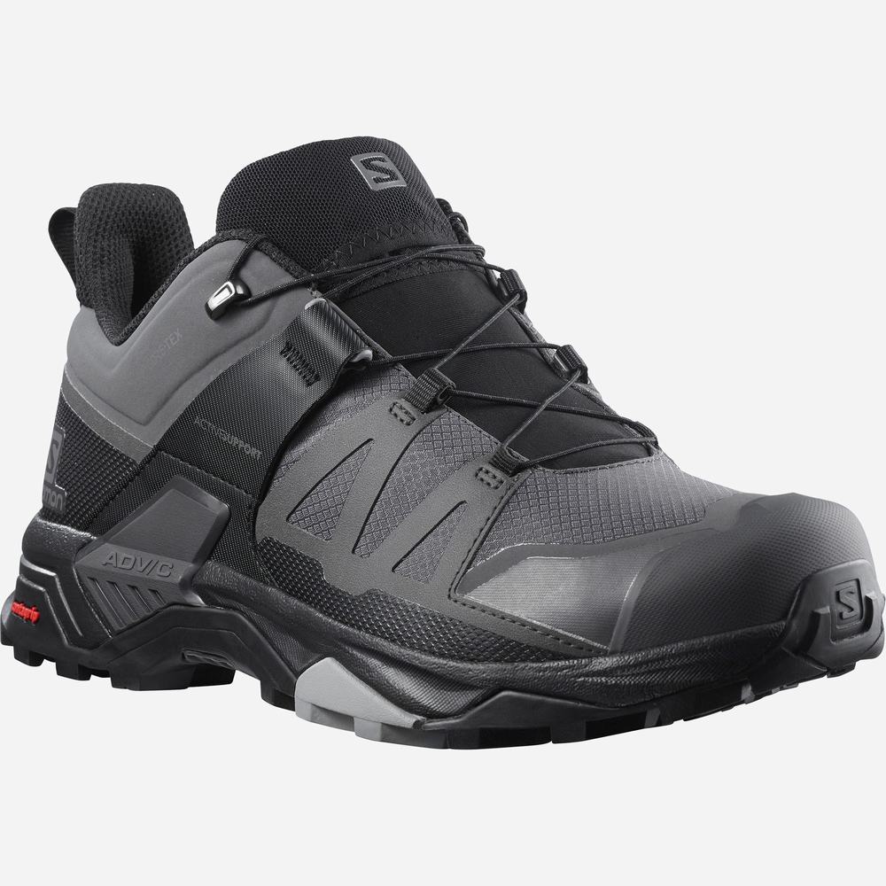 Chaussures Randonnée Salomon X Ultra 4 Gore-tex Homme Grise Noir | France-0182796