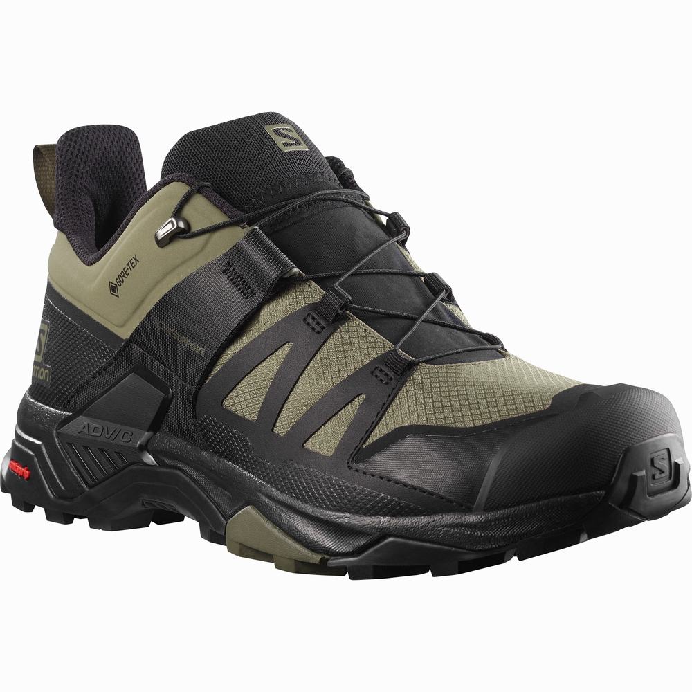 Chaussures Randonnée Salomon X Ultra 4 Gore-tex Homme Vert Foncé Noir Vert Olive | France-1748935