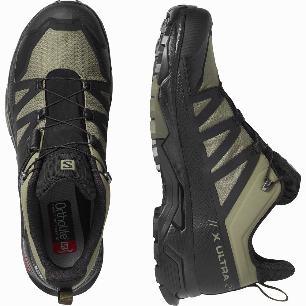 Chaussures Randonnée Salomon X Ultra 4 Gore-tex Homme Vert Foncé Noir Vert Olive | France-1748935