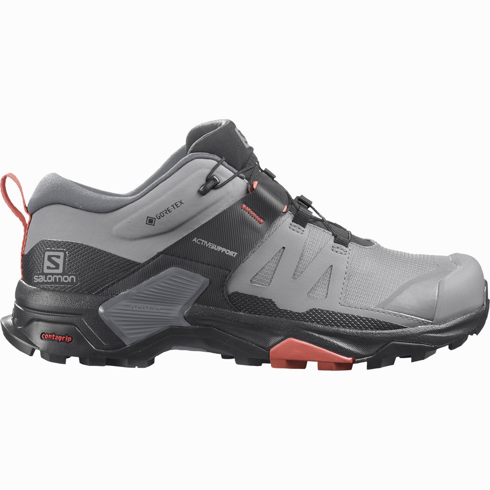 Chaussures Randonnée Salomon X Ultra 4 Gore-tex Femme Grise Noir | France-2471568