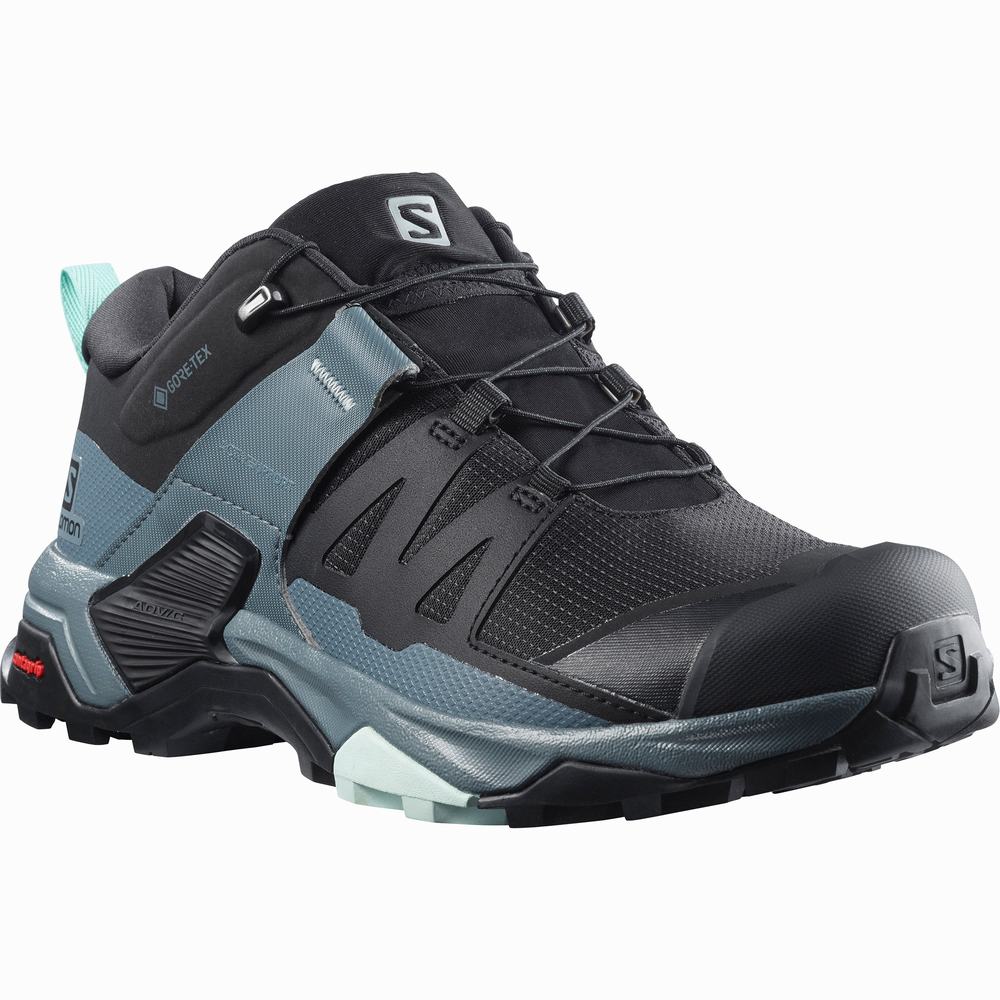 Chaussures Randonnée Salomon X Ultra 4 Gore-tex Femme Noir Bleu | France-2851609