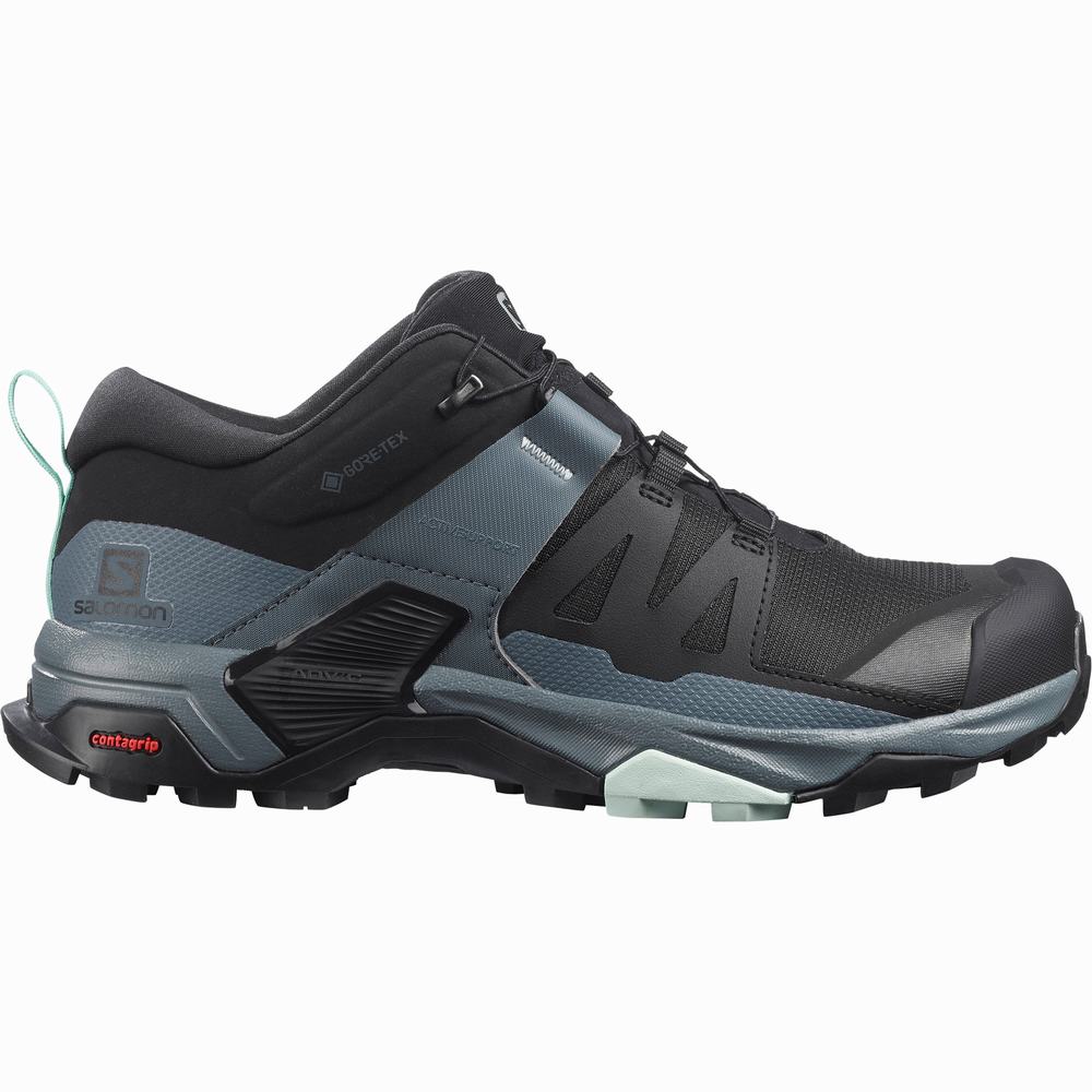 Chaussures Randonnée Salomon X Ultra 4 Gore-tex Femme Noir Bleu | France-2851609