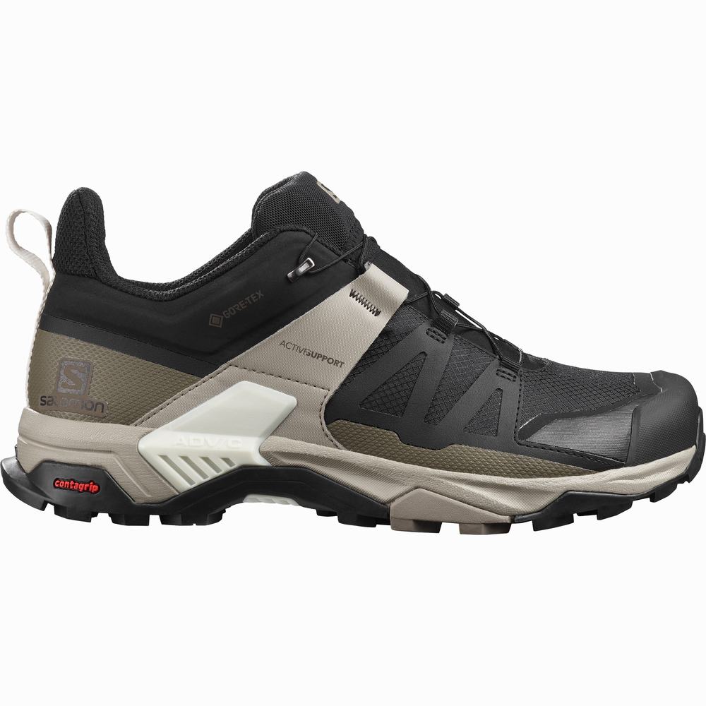 Chaussures Randonnée Salomon X Ultra 4 Gore-tex Homme Noir Kaki | France-2947580