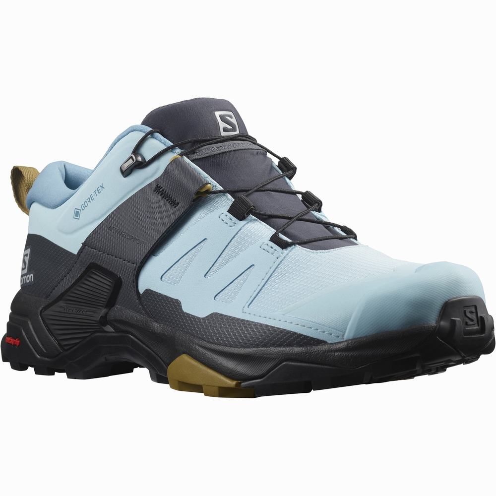 Chaussures Randonnée Salomon X Ultra 4 Gore-tex Femme Bleu Noir | France-4137206