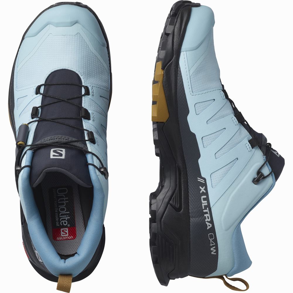 Chaussures Randonnée Salomon X Ultra 4 Gore-tex Femme Bleu Noir | France-4137206