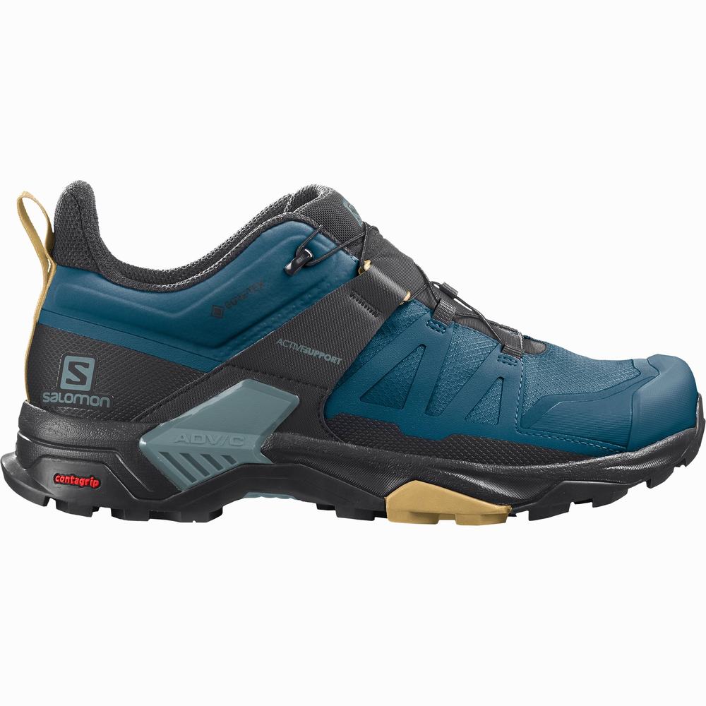 Chaussures Randonnée Salomon X Ultra 4 Gore-tex Homme Bleu Noir | France-9723814