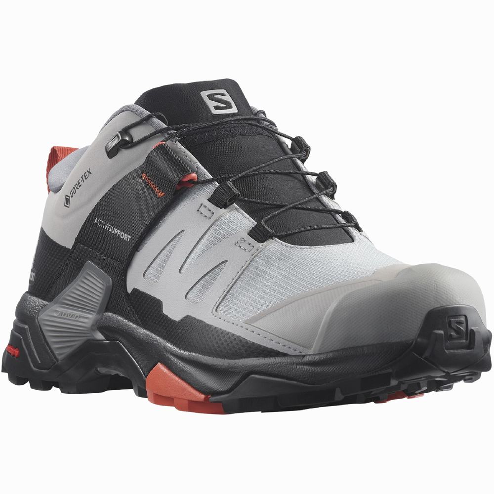 Chaussures Randonnée Salomon X Ultra 4 Larges Gore-tex Femme Grise Noir | France-8940723