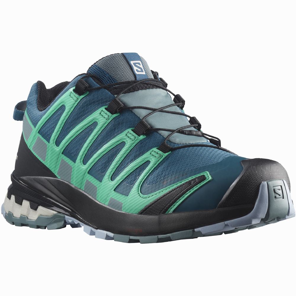 Chaussures Randonnée Salomon Xa Pro 3d V8 Gore-tex Femme Bleu Menthe | France-0236159