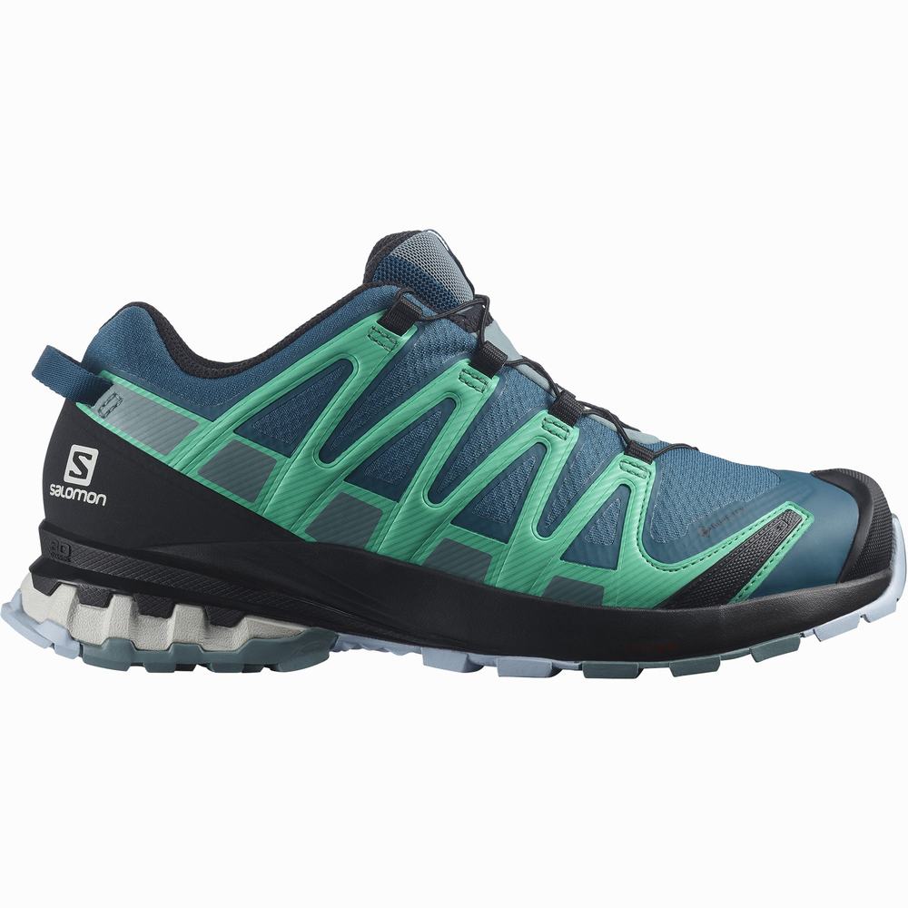 Chaussures Randonnée Salomon Xa Pro 3d V8 Gore-tex Femme Bleu Menthe | France-0236159