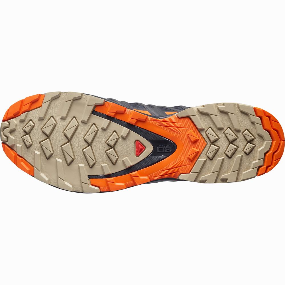 Chaussures Randonnée Salomon Xa Pro 3d V8 Gore-tex Homme Bleu Marine Rouge Orange | France-2790863