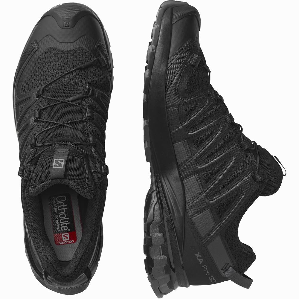 Chaussures Randonnée Salomon Xa Pro 3d V8 Larges Homme Noir | France-4712085