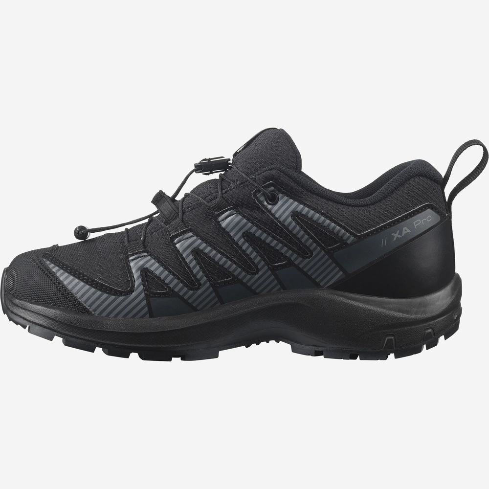 Chaussures Randonnée Salomon Xa Pro V8 Climasalomon™ Imperméables Enfant Noir | France-0597361