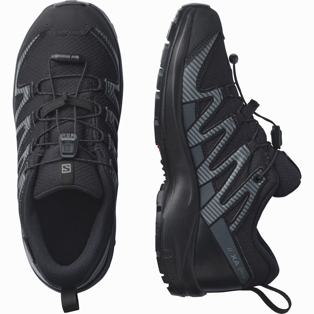 Chaussures Randonnée Salomon Xa Pro V8 Climasalomon™ Imperméables Enfant Noir | France-0597361