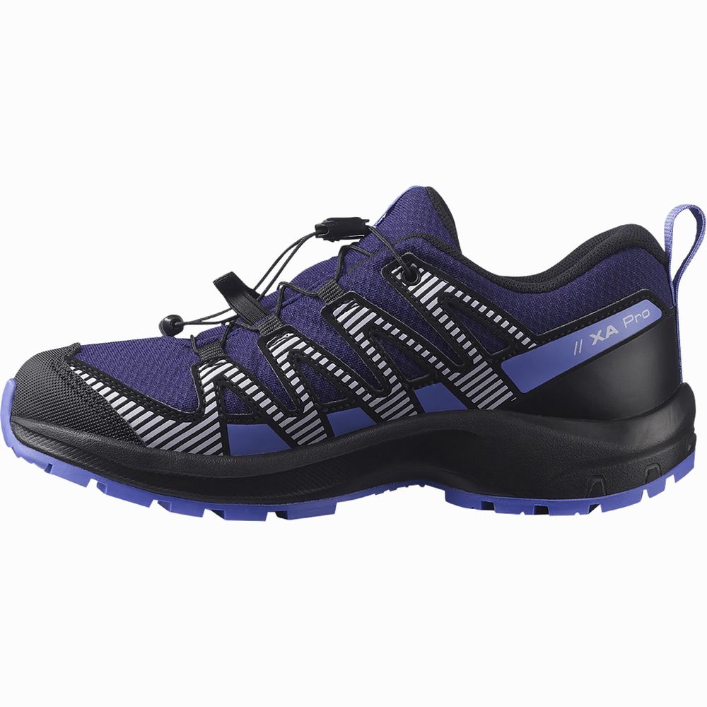 Chaussures Randonnée Salomon Xa Pro V8 Climasalomon™ Imperméables Enfant Noir Violette | France-4038796