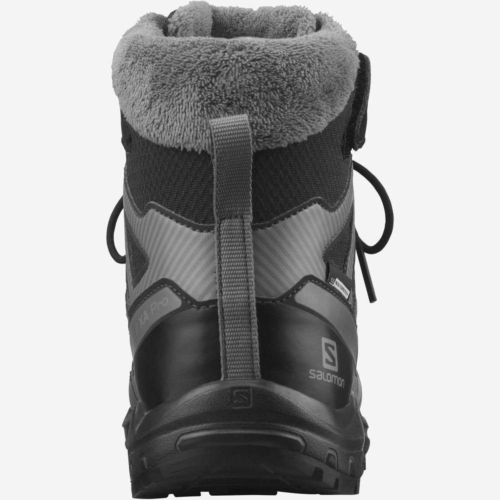 Chaussures Randonnée Salomon Xa Pro V8 D'hiver Climasalomon™ Imperméables Enfant Noir | France-8967140