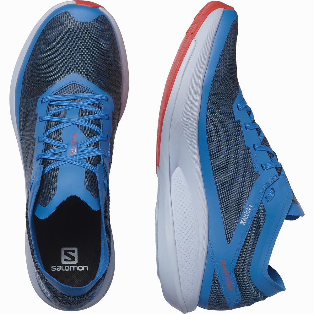 Chaussures Running Salomon Phantasm Homme Indigo Bleu Rouge | France-0814327