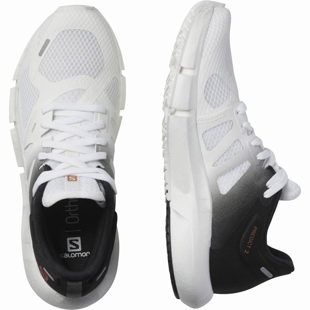 Chaussures Running Salomon Predict 2 Femme Blanche Noir Blanche | France-4069187