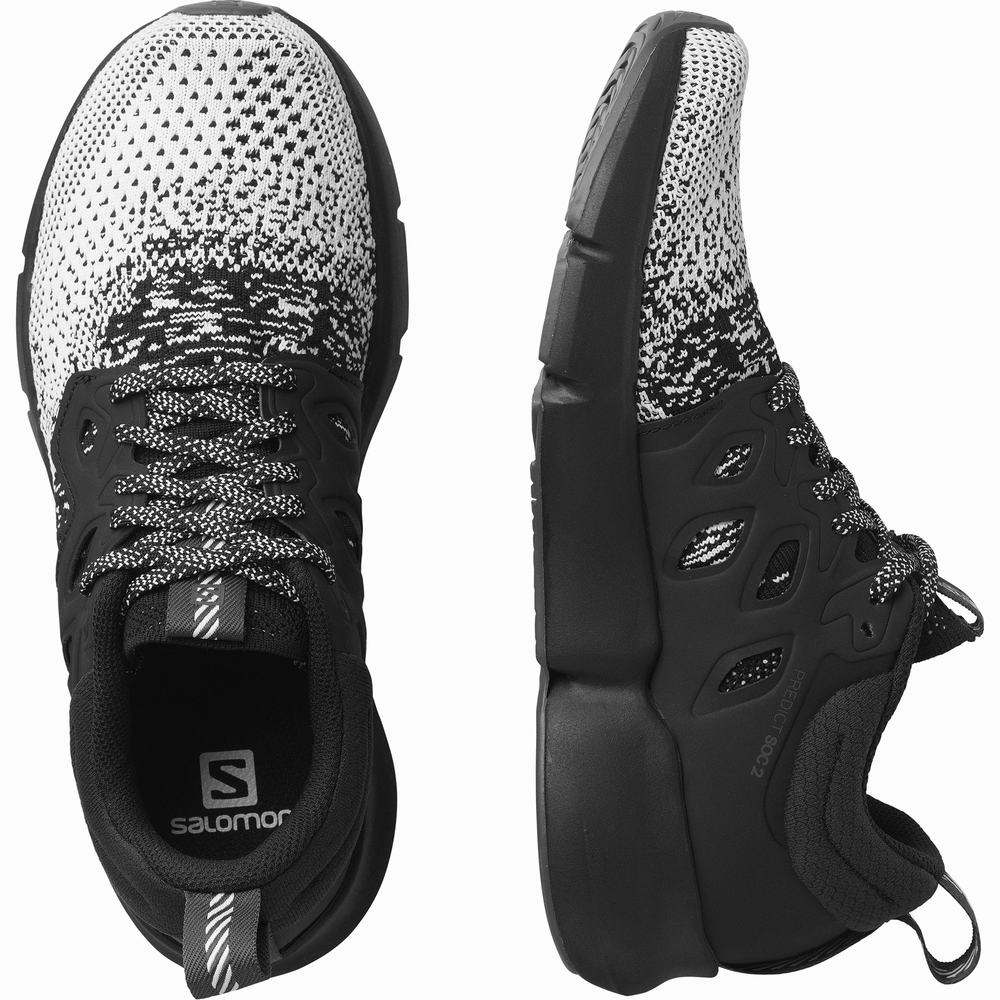 Chaussures Running Salomon Predict Soc 2 Femme Blanche Noir | France-0145678