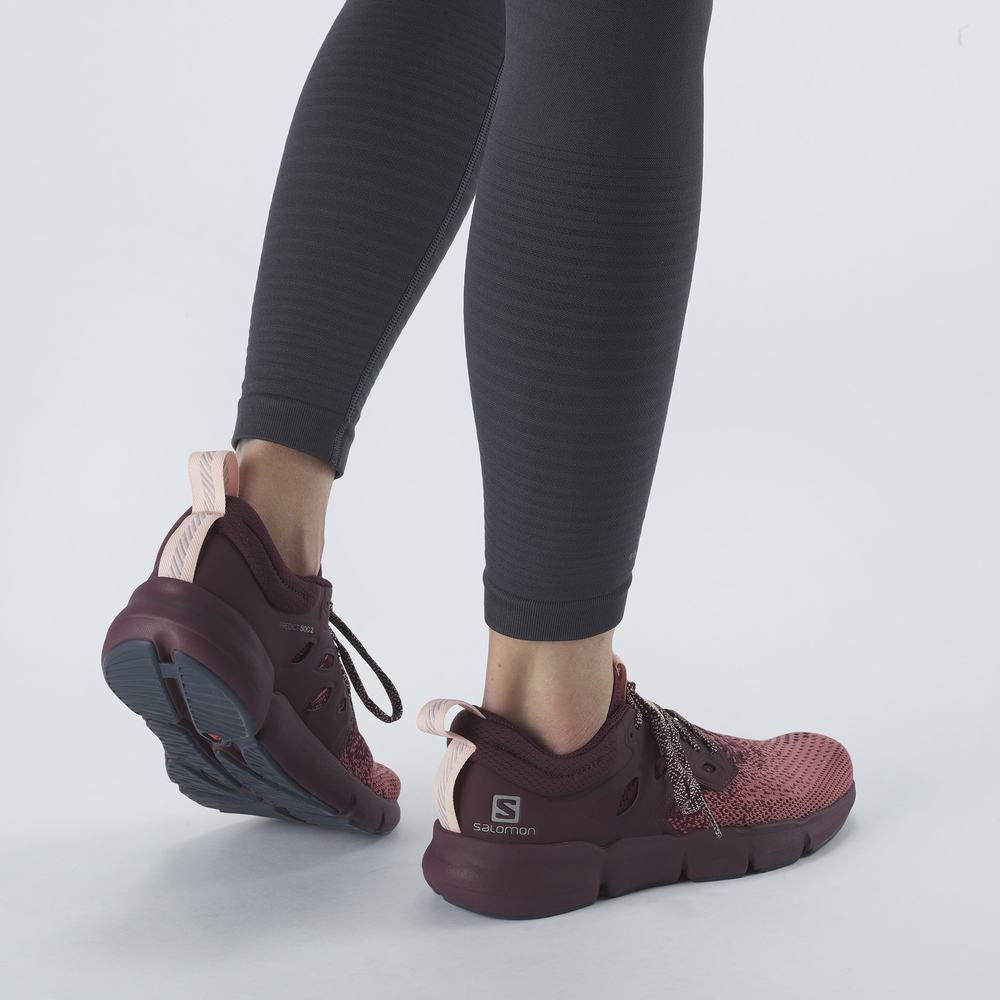 Chaussures Running Salomon Predict Soc 2 Femme Bordeaux | France-6521497