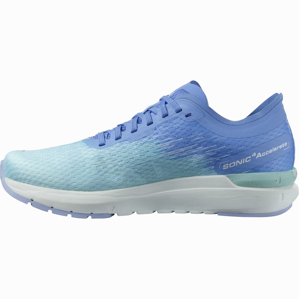 Chaussures Running Salomon Sonic 4 Accelerate Femme Marron Turquoise Blanche Bleu | France-0629531