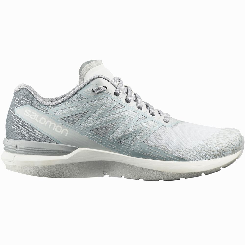 Chaussures Running Salomon Sonic 5 Balance Femme Blanche Bleu | France-6478213