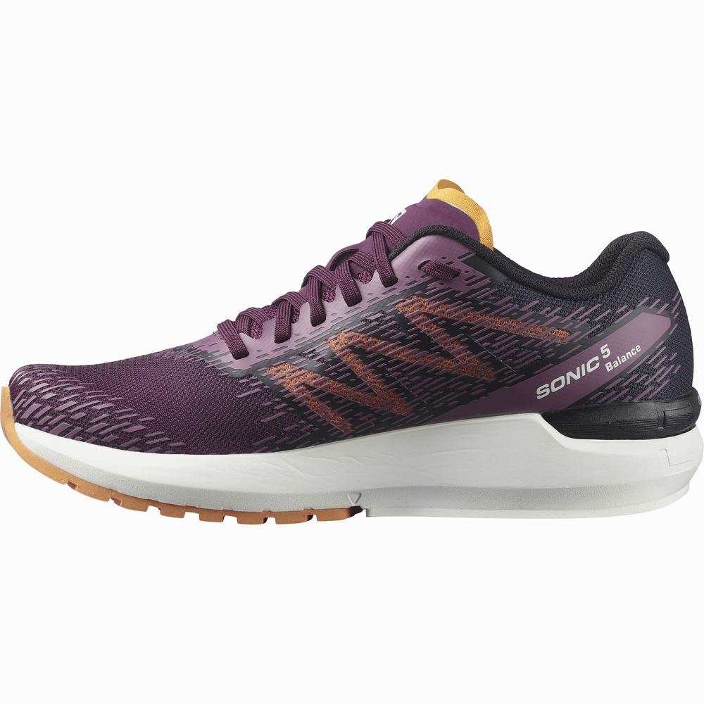 Chaussures Running Salomon Sonic 5 Balance Femme Violette Noir Orange | France-6743509