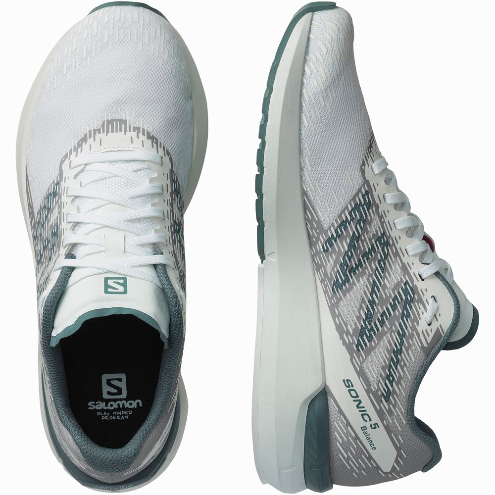 Chaussures Running Salomon Sonic 5 Balance Homme Blanche | France-7821496