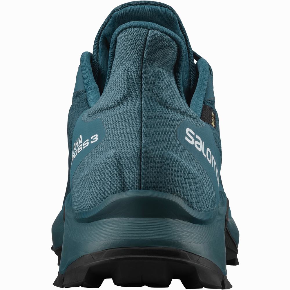 Chaussures Trail Running Salomon Alphacross 3 Gore-tex Homme Bleu | France-1256907