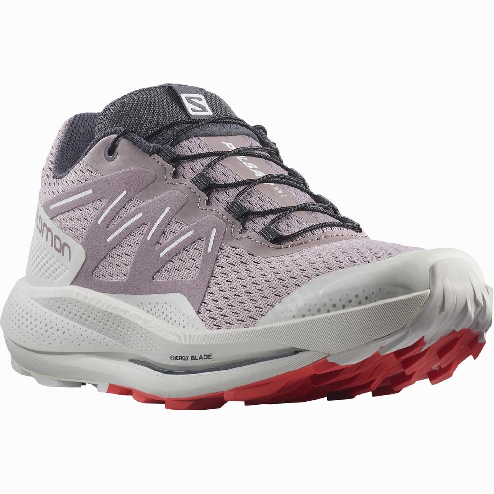 Chaussures Trail Running Salomon Pulsar Trail Femme Violette Blanche Rouge | France-2756018