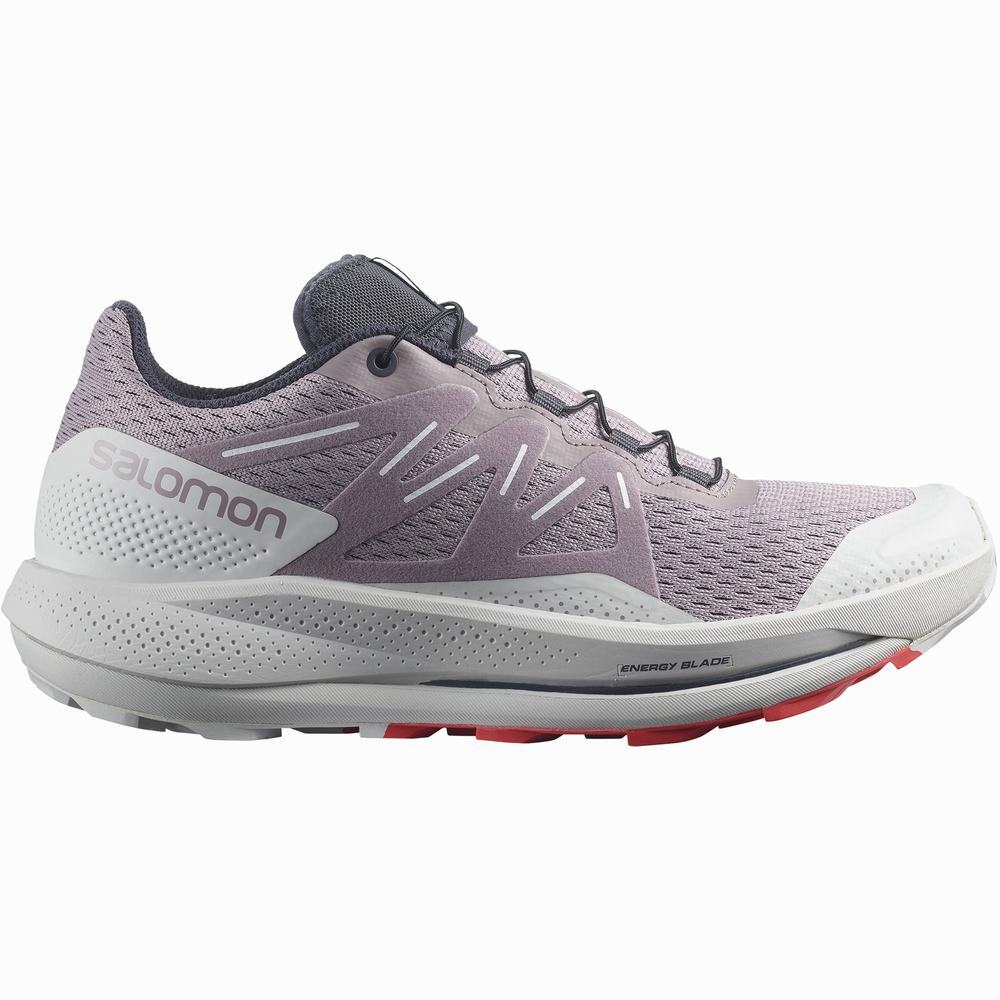 Chaussures Trail Running Salomon Pulsar Trail Femme Violette Blanche Rouge | France-2756018