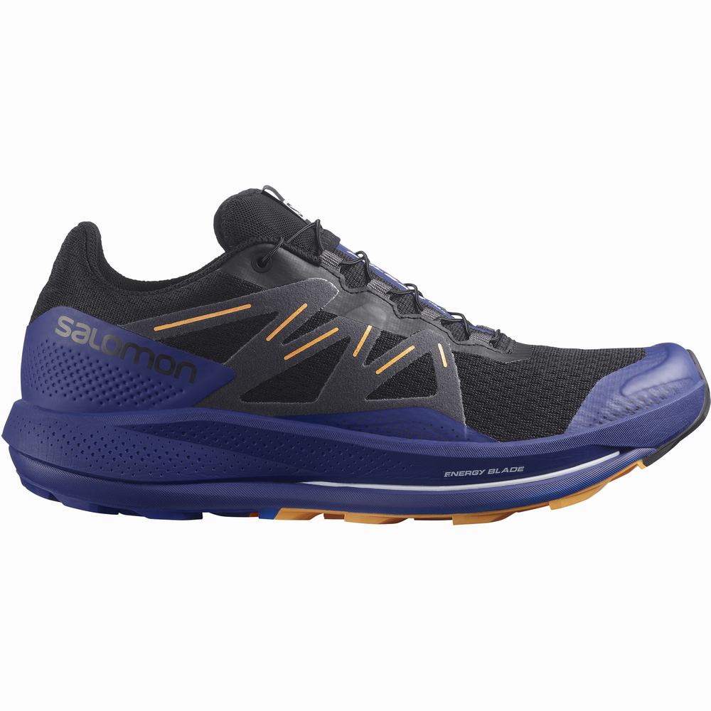 Chaussures Trail Running Salomon Pulsar Trail Homme Noir Bleu Orange | France-5794136