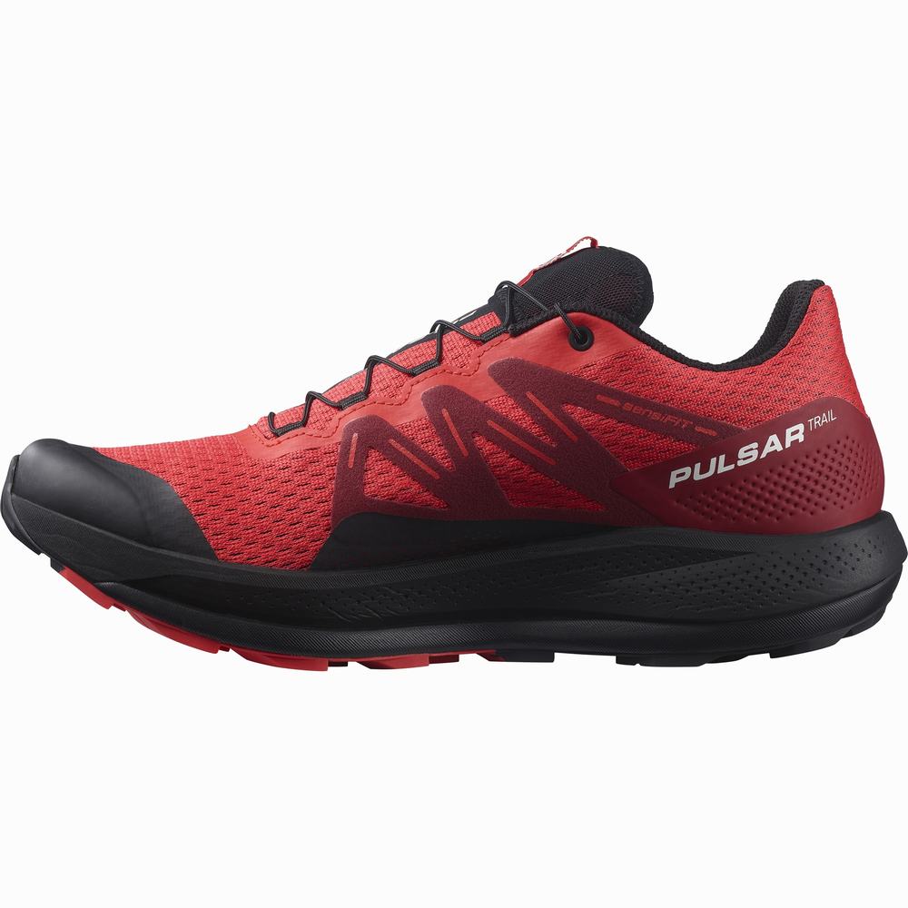 Chaussures Trail Running Salomon Pulsar Trail Homme Rouge Noir | France-6018497