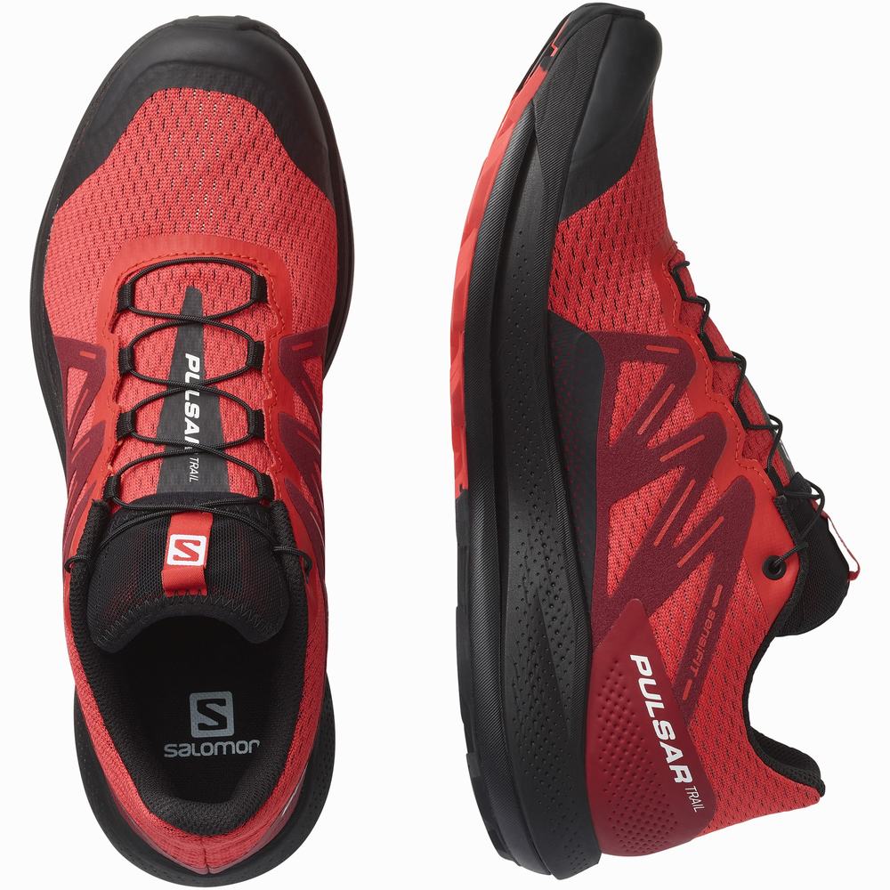 Chaussures Trail Running Salomon Pulsar Trail Homme Rouge Noir | France-6018497