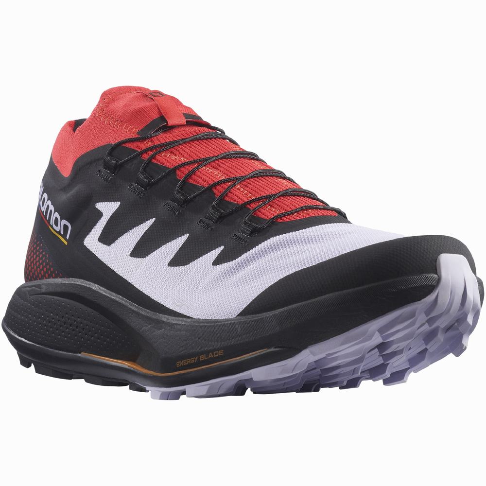 Chaussures Trail Running Salomon Pulsar Trail Pro Homme Violette Rouge Noir | France-6573021