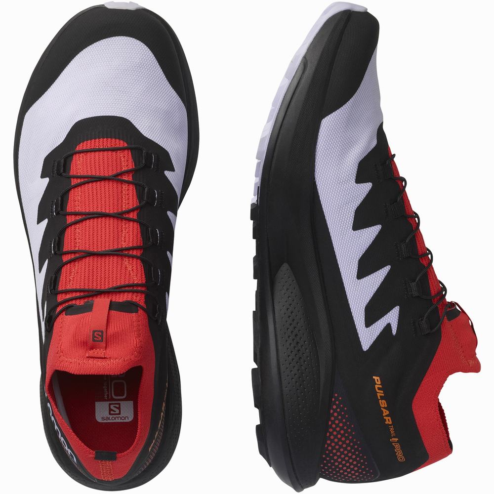 Chaussures Trail Running Salomon Pulsar Trail Pro Homme Violette Rouge Noir | France-6573021