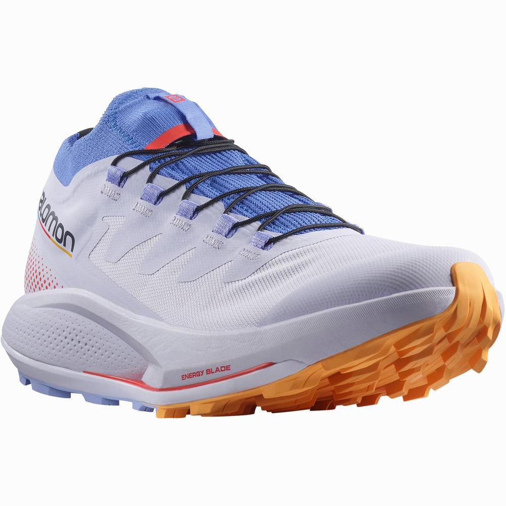 Chaussures Trail Running Salomon Pulsar Trail Pro Femme Violette Bleu Orange | France-9431867