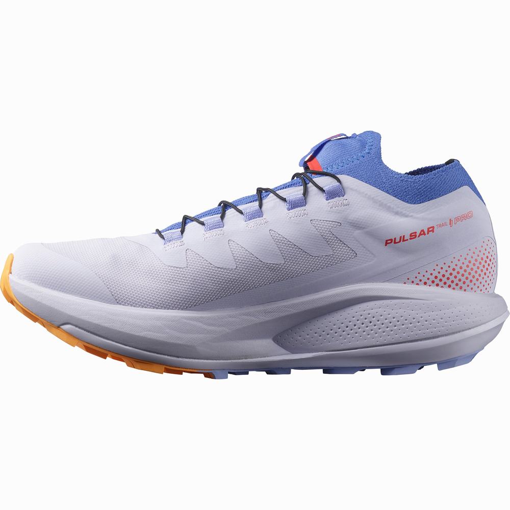 Chaussures Trail Running Salomon Pulsar Trail Pro Femme Violette Bleu Orange | France-9431867