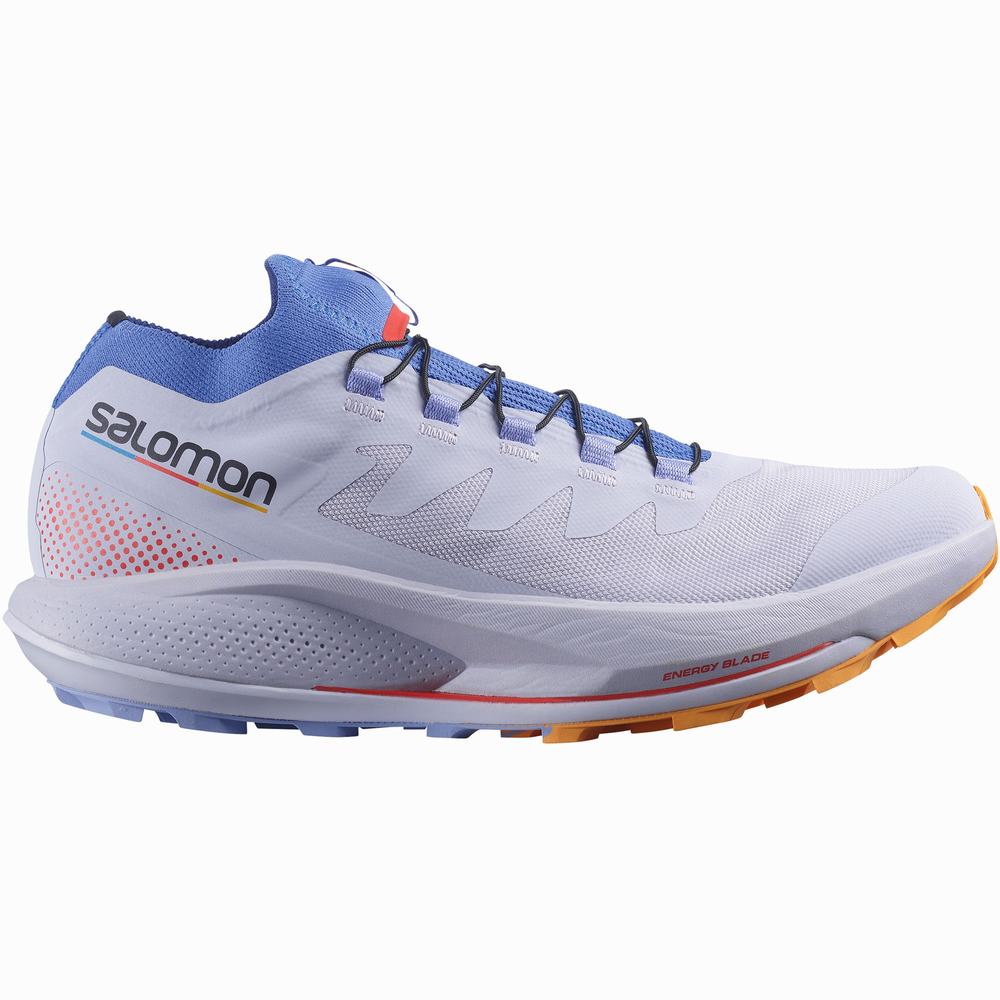 Chaussures Trail Running Salomon Pulsar Trail Pro Femme Violette Bleu Orange | France-9431867